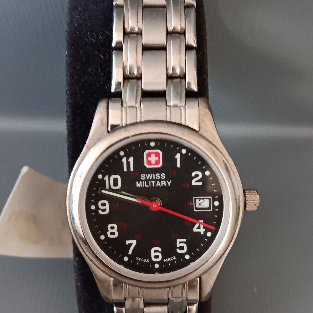 Women's Silver Plated Swiss Military Quartz Watch